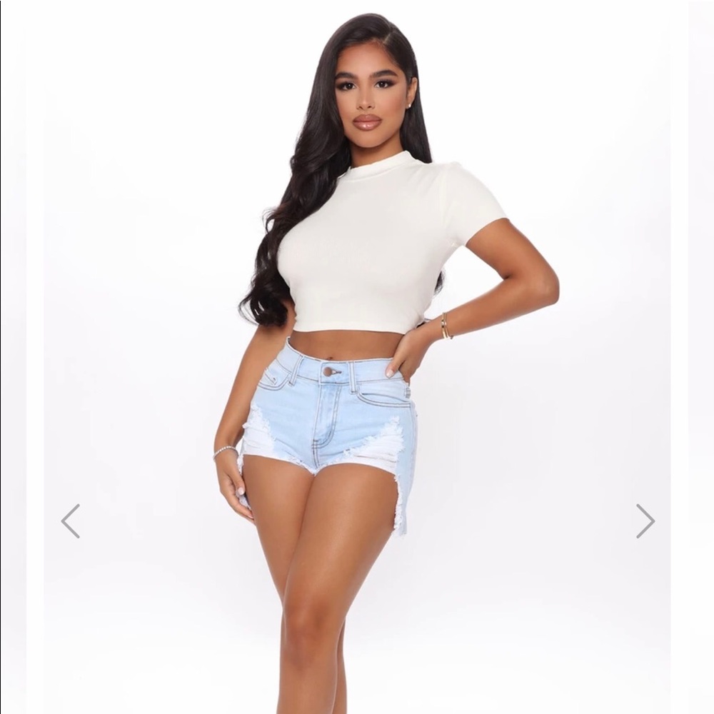 Denim shorts
